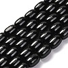 Dyed & Heated Natural Black Onyx Beads Strands G-G177-G01-01-2