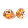 Transparent Resin Rondelle European Beads RESI-N044-01C-3