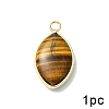 Natural Tiger Eye Pendants G-YW0003-01H-1
