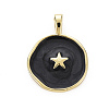 Brass Enamel Pendants KK-Q283-057C-NR-1