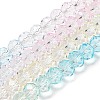 Transparent Painted Glass Beads Strands DGLA-A034-T8mm-A21-2