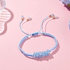 Natural White Jade Beaded Braided Bead Bracelets BJEW-MZ00253-02-1