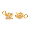 Brass Micro Pave Cubic Zirconia Charms KK-I672-44-3
