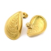 Shell Shapes Ion Plating(IP) 304 Stainless Steel Stud Earrings EJEW-H013-14G-2