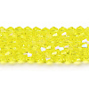 Transparent Electroplate Glass Beads Strands EGLA-A039-T4mm-L21-1