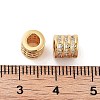 Column Brass Micro Pave Clear Cubic Zirconia Beads KK-S394-05B-3