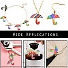 40Pcs 8 Colors Printed Alloy Enamal Pendants ENAM-CJ0002-62-7