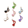 Alloy Enamel Pendants FIND-H066-02G-1
