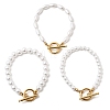 Plastic Pearl Beaded Bracelets for Women BJEW-L716-02G-4
