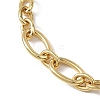 Brass Cable & Figaro Chain Bracelets for Women BJEW-JB12847-3