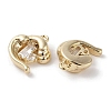 Brass Micro Pave Clear Cubic Zirconia Charms KK-G491-30G-2