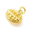 Oval Rack Plating Brass Pendants Charms KK-S396-72G-2