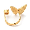 304 Stainless Steel Micro Pave Cubic Zirconia Open Cuff Rings for Women RJEW-S415-03G-05-4