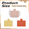 3Pcs 3 Colors Stainless Steel Square-Shaped Portable Mirrors MRMJ-LP0002-97B-2