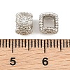 Brass Micro Pave Clear Cubic Zirconia Beads CU-CBA6A75-34P-3