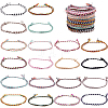 40Pcs 20 Colors Adjustable Cotton Cord Bracelets Braided for Men Women BJEW-DC0001-26-1