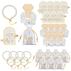 Glass Pearl Bracelets and Hair Tie and Acrylic Alligator Hair Clips Sets SJEW-OC00002-1