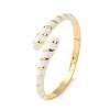 Snake Brass Enamel Cuff Bangles BJEW-A163-01G-01-4