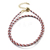 Polyester Cord Braided Necklace Makings MAK-L043-03G-20-1