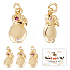 Brass Micro Pave Cubic Zirconia Pendants KK-BBC0003-97-1