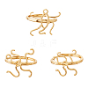 3pcs 3 styles Brass Adjustable Ring Findings FIND-FI0001-06G-1