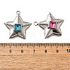 304 Stainless Steel Pendants STAS-Q346-08P-3