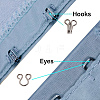 Gorgecraft 96 Sets 8 Style Metal Sewing Hooks and Eyes Fasteners IFIN-GF0001-20-6