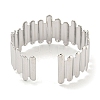 Non-Tarnish Exaggerated 304 Stainless Steel Cuff Bangles for Women BJEW-P331-04P-3