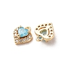 Valentine's Day Brass Micro Pave Cubic Zirconia Charms CU-K002-38G-G-2