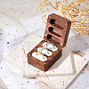 1Pc 3-Slot Walnut Wood Jewelry Gift Box with Magnetic Cover CON-DC0001-15A-4