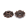 4-Petal Tibetan Style Alloy Flower Bead Caps LS-X-TIBE-S222-R-NR-2