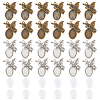 40Pcs 2 Colors Tibetan Style Alloy Pendant Cabochon Settings FIND-NB0003-82-1