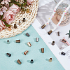80Pcs 4 Colors Zinc Alloy Cord End BUTT-BC0001-16A-4