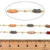Handmade Brass Glass Beaded Chains GL-CBA1C06-14G-3