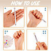 2Pcs 2 Styles Brass & Stainless Steel Rhinestones Claw Tweezers TOOL-TA0001-07-4