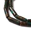 Assembled Synthetic Malachite & Natural Bronzite Beads Strands G-Q181-A01-01-4