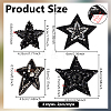 8Pcs 4 Styles Star Cloth Sew on Patches DIY-FG0010-23-2