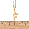 304 Stainless Steel Snake Pendant Necklaces for Women Men LS-NJEW-Z063-03G-02-2
