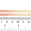 Gradient Color Baking Paint Glass Bead Strands DGLA-A039-T2mm-A014-5
