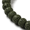 Natural Lava Rock Dyed Beads Strands G-Z036-B01-13-3