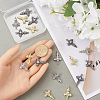 24Pcs 3 Colors Alloy with Rhinestone Pendants FIND-SP0001-91-3