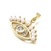Brass Micro Pave Cubic Zirconia Pendants KK-P336-09G-2