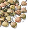 Natural Unakite Pendants G-Q371-15-1