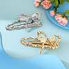 4Pcs 2 Colors Alloy Alligator Hair Clips OHAR-HY0001-06B-4