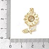Brass Micro Pave Clear Cubic Zirconia Pendants KK-A303-07A-G-3