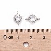 Flower Brass Micro Pave Cubic Zirconia Links LS-X-ZIRC-L054-09P-NR-4