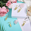 5Pcs Fingernail Shaped Brass Alloy Finger Rings for Women MRMJ-GL0001-21-5