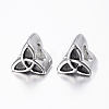 304 Stainless Steel European Beads Enamel Settings STAS-H368-30AS-1
