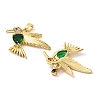 Brass Micro Pave Cubic Zirconia Pendants KK-G533-06G-01-2