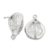 Brass Micro Pave Cubic Zirconia Stud Earring Findings LS-KK-U015-03P-2